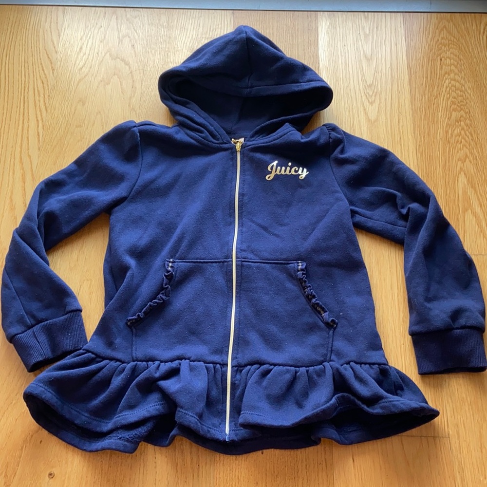 Juice couture zip up hoodie. Size 6x